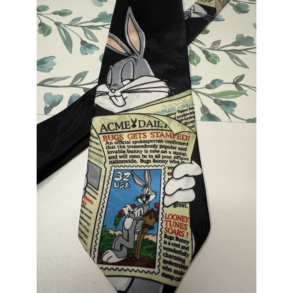 Vintage Looney Tunes Bugs Bunny Stamp Collection‎ Tie Warner Bros 53
